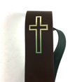 thumbnail image 2 of Christian Guitar Strap  Leather  Gold Color Cross  Brown  From Fort Bryan, 2 of 3