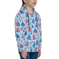 thumbnail image 3 of Easygdp Sailboats On A Waves Boys Hoodie Kids Sweatshirt Youth Pullover With Hood-X-Large, 3 of 6