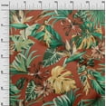 thumbnail image 3 of oneOone Cotton Cambric Brown Fabric Floral & Leaves Sewing Fabric By The Yard Printed Diy Clothing Sewing Supplies 56 Inch Wide, 3 of 6
