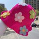 thumbnail image 4 of Sombrero de cubo de ganchillo floral de ganchillo Sombrero de ala ancha plegable multicolor Gorra fresca, 4 of 5