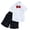 Black, variant on ShomPort Boys School Uniform Outfits Pull on Flat Front Shorts Short Sleeve Button down Shirt with Tie 3-14 Years