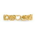 thumbnail image 4 of 14K Yellow Gold Ring Band Toe Open Hearts, Size 5, 4 of 5