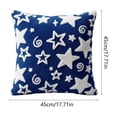 thumbnail image 3 of DefiDgd 18x18inch 4th of July Pillow Covers,Star Pattern Throw Pillow Covers,Independence Day Red White Blue Summer Outdoor Indoor Home Sofa Couch Decoration(H), 3 of 6