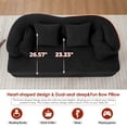 thumbnail image 4 of Timbernest 70" Convertible Sleeper Sofa, 2-in-1 Chenille Boneless Loveseat, Folding Floor Cloud Couch for Living Room Apartment, Black, 4 of 14
