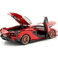 thumbnail image 2 of Lamborghini Sian FKP 37 Red with Copper Wheels 1/18 Diecast Model Car by Bburago, 2 of 5