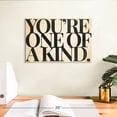 thumbnail image 3 of Elephant Stock You're One Of A Kind Typography Wall Art - Horizontal Canvas Wall Art - Living Room Wall Decor - Inspirational And Typography Canvas - Beige And Black Decor - 12" x 8", 3 of 8