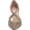 thumbnail image 2 of Jessica Simpson Accile Champagne Rhinestone Stiletto Pointy Toe Ankle Strap Pump (Champagne, 6), 2 of 6