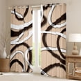 thumbnail image 2 of Homewish Abstract Stripes Black Out Curtains For Teens Boys Girls,Geometric Lines Curtains Pack of 2 (42x63 Each),Vintage Aesthetic Bedroom Curtains,Ultra Soft Home Decor, 2 of 6