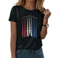 thumbnail image 2 of ORT Womens American Flag Shirt July 4th T-Shirt Graphic Tees Casual Short Sleeve Tee Top(Z1-Black,XL), 2 of 5