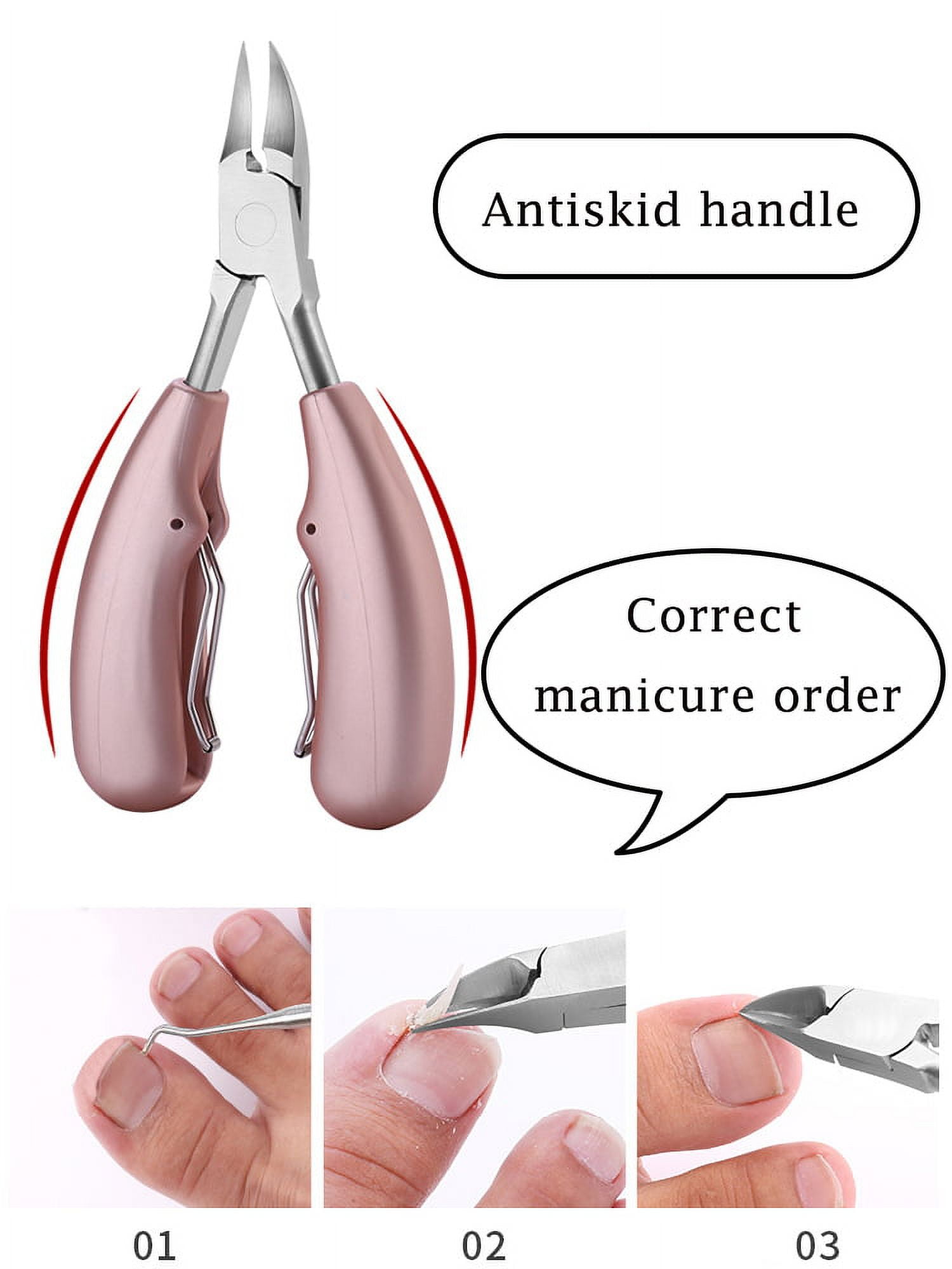 Chainplus Toe Nail Clippers for Thick Ingrown Toenails, Heavy Duty