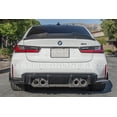thumbnail image 2 of Replacement For 2021-Present BMW G80 M3 Models | M-Performance Style Carbon Fiber Rear Bumper Lower Apron Lip Splitter Winglet Pair, 2 of 11