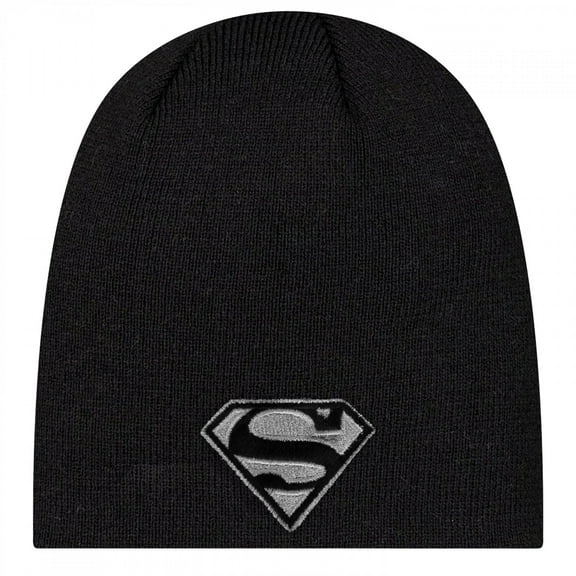 Superman Silver Logo New Era Knit Beanie
