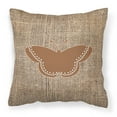 thumbnail image 2 of Carolines Treasures BB1032-BL-OR-PW1818 Butterfly Burlap and Orange   Canvas Fabric Decorative Pillow BB1032 18H x18W, 2 of 2