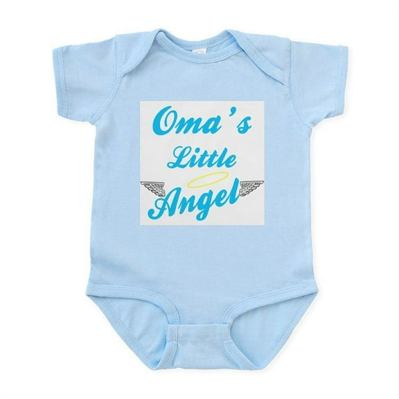 CafePress - Oma's Little (Boy) Angel Infant Bodysuit - Baby Light Bodysuit, Size Newborn - 24 Months