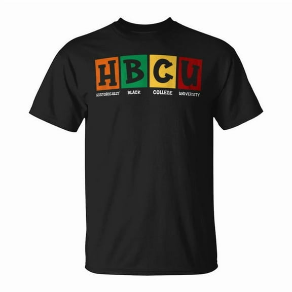 Historical Black College HBCU Apparel Graphic Tee Unisex Adult Cotton African American Education Pride Gift, Size S, Color Black