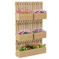 thumbnail image 2 of Outsunny 5 Box Raised Garden Bed w/ Trellis, Drain Holes, Adjustable Height, 2 of 9