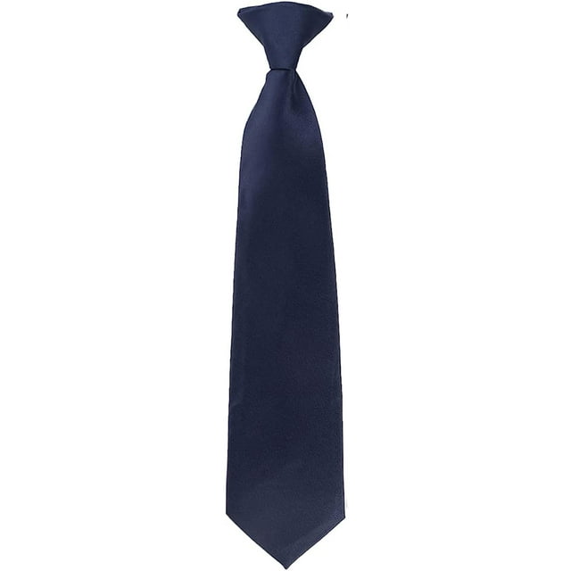 Corbata Umo Lorenzo para niños pequeños, color azul marino, con clip