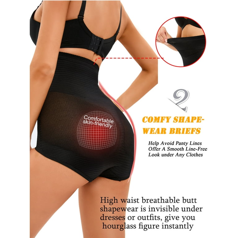 LELINTA Women's 2 Pack Shapewear Butt Enhancer - for Bum Butt Push Up Panty  Underwear Comfortable Body Shaper Hips Enhancer Tummy Control  Panties/Beige,Black 