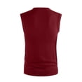 thumbnail image 2 of ameIAEA Men's Sweater Vest V Neck Cable Knitted Sleeveless Solid Color Pullover Sweater Fall Winter, 2 of 3