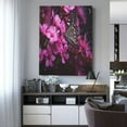 thumbnail image 4 of Kdxio Pink Blossoms Butterfly Pattern Canvas Wall Art 12x16 Inches - Waterproof HD Print Solid Wood Frame for Living Room & Bathroom,Vertical, 4 of 8