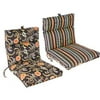 Jordan Manufacturing Reversible Outdoor French Edge Chair Cushion, Multiple Colors