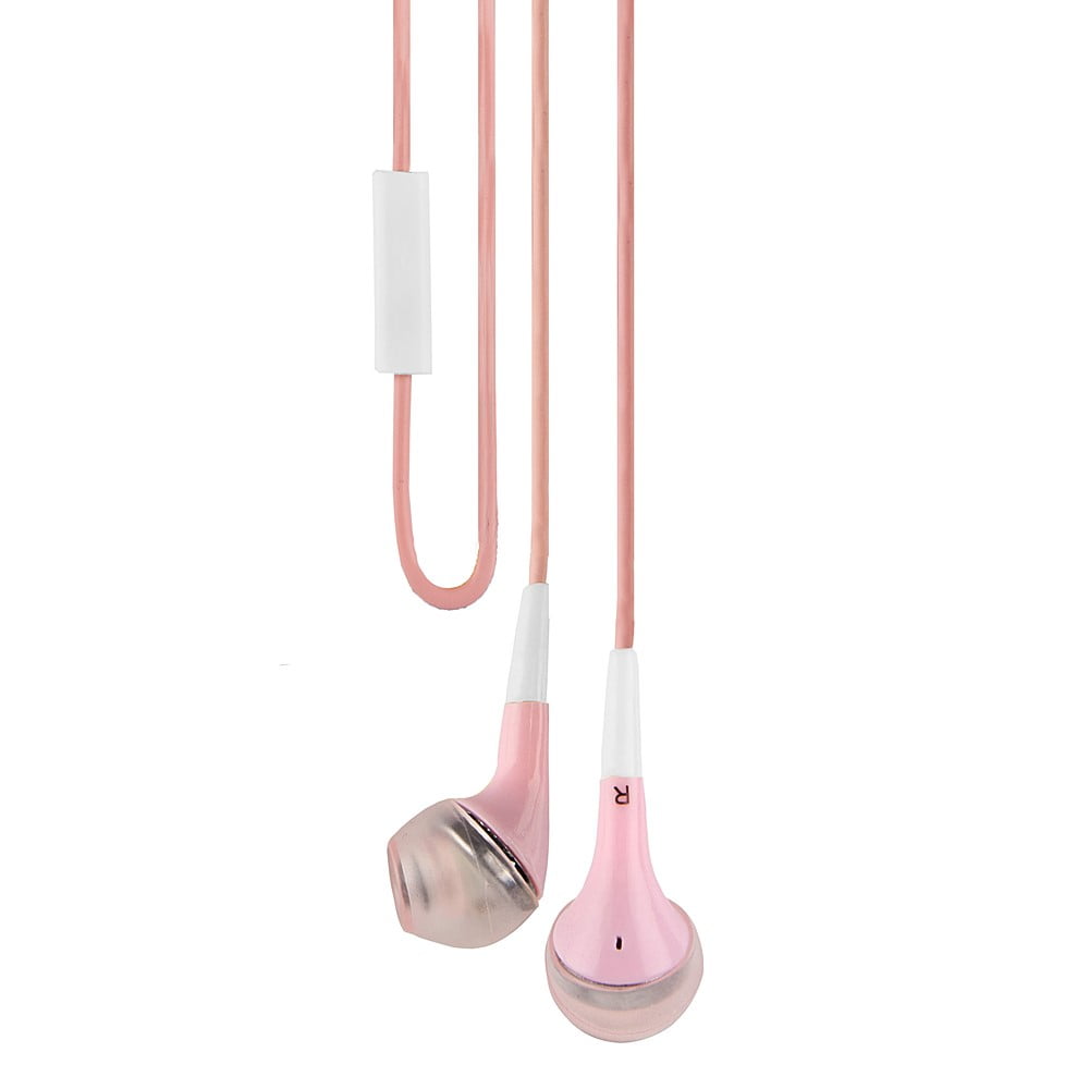 BUNDLE: Vegan Leather Vertical Crossbody Smartphone Pouch Wallet (Green) & Deluxe Stereo Hands-Free Headset (Pink) - for Smartphones up to 6.5-inch, Shoulder Strap, Headphones w/ Microphone