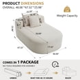thumbnail image 2 of Leumius 68" Chaise Lounge Chair Indoor,Oversized Corduroy Upholstered Boneless Sofa Bed,Deep Seat Sleeper Couch Reading Chairs,Comfy Cloud Sofas Couches for Living Room,No Assembly Required,Beige, 2 of 11