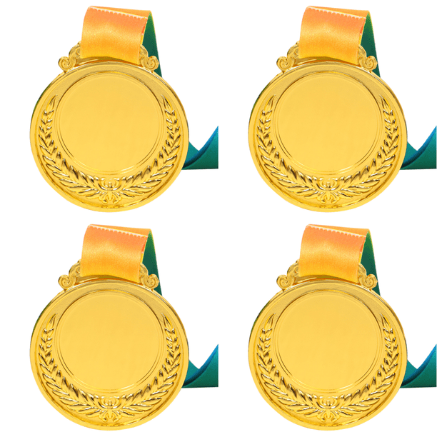 Premio Oro 2 Pulgadas Con Cinta para El Cuello Redonda Fiestas Competiciones (oro)