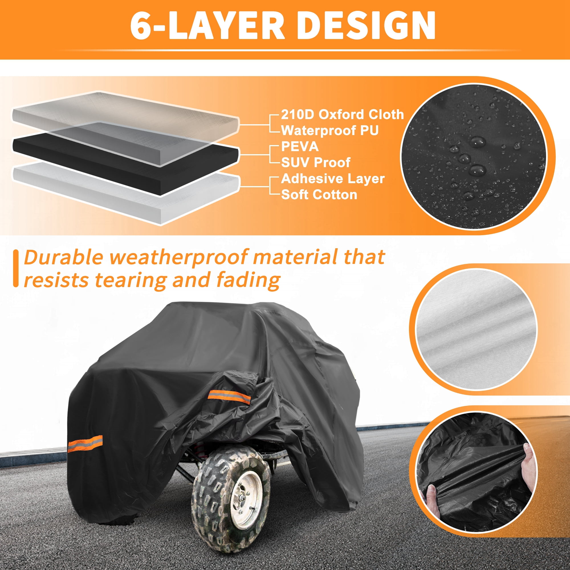 Unique Bargains ATV Cover for Honda TRX450R 4 Wheelers Quad Cover