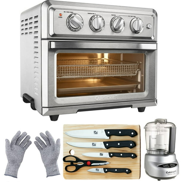 Cuisinart TOA60 Convection Toaster Oven Air Fryer w/ Light (Silver) with Ultimate Kitchen