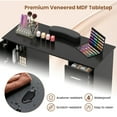 thumbnail image 6 of Gymax Manicure Table Nail Desk w/ Drawers Wrist Rest Metal Legs Nail Tech Station Black, 6 of 10