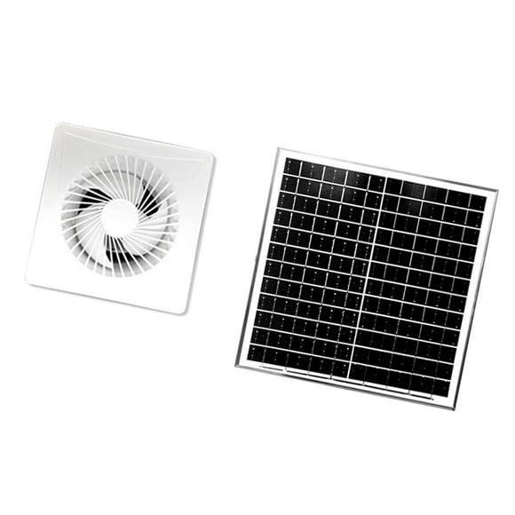 Extractor solar de 12 V, profesional, ecológico, de uso sencillo, eficiente y robusto. Blanco de 8 pulgadas