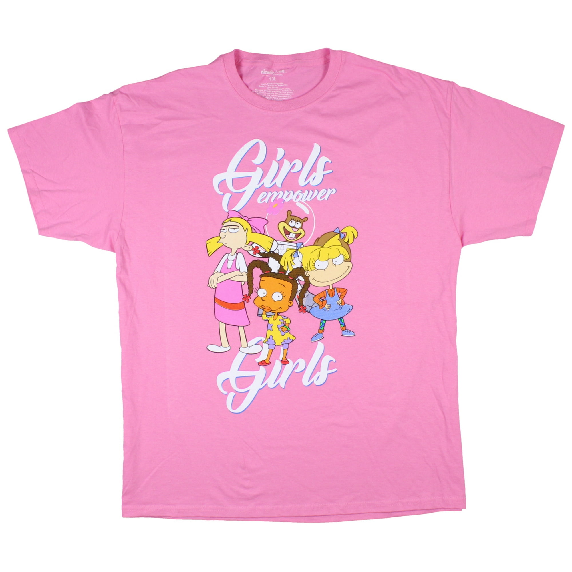 Seven Times Six Nickelodeon Women s Girls Empower Girls Plus Size Boyfriend Style T Shirt 2x Pink