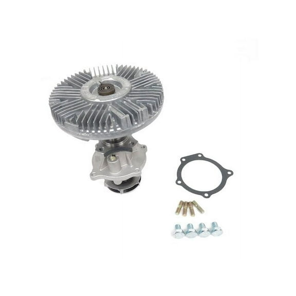 Engine Water Pump with Fan Clutch - Compatible with 2004 - 2012 Chevy Colorado 2005 2006 2007 2008 2009 2010 2011