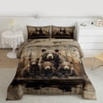 thumbnail image 2 of Feelyou 3D Bear Family Full Size Comforter Sets, Farmhouse Lodge Cabin Bedding Sets, 3pcs, 2 of 8