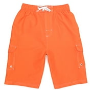 No Boundaries - Boy's Surfer-Length Cargo Swim Trunks