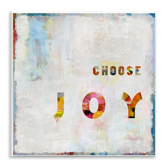 Stupell Industries Modern Colorful Choose Joy Phrase Wall Plaque Art, 12 x 12, by Jamie MacDowell