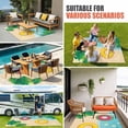 thumbnail image 4 of Summer Swimming Rings Outdoor Rug for Patio/Deck/Porch, Non-Slip Large Area Rug 3 x 5 Ft, Floral Plumeria Beach Seaside Indoor Outdoor Rugs Washable Area Rugs, Reversible Camping Rug Carpet Runner, 4 of 8