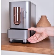 Café Affetto Automatic Espresso Machine + Milk Frother | Built-In & Adjustable Espresso Bean Grinder | One-Touch Brew in 90 Seconds | Steel Silver, 1.2 Liter