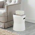 thumbnail image 2 of SAFAVIEH Dijera 16" Modern Solid Ceramic Garden Stool, White, 2 of 7