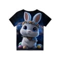 thumbnail image 5 of YOUYEDIAN 2026 Easter Girls T Shirts Funny Bunny Graphic Short Sleeve Tee Tops Festival Cute Cotton T-Shirt Outfits (Royal Blue, 6-7 Years), 5 of 5
