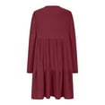thumbnail image 3 of Zunfeo Long Sleeve Dress for Women Warm Knit Fall Dress Soft Pleated Midi Dress for Winter Christmas Gift, 3 of 6