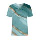 thumbnail image 2 of Gibobby Camiseta de Manga Corta con Cuello en V Camiseta manga corta con cuello en V y botones manga corta con agujeros informales verano para mujer(Azul claro,CH), 2 of 5