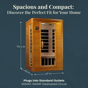 Dynamic Saunas Andora 2-Person Low EMF FAR Infrared Sauna, Canadian Hemlock
