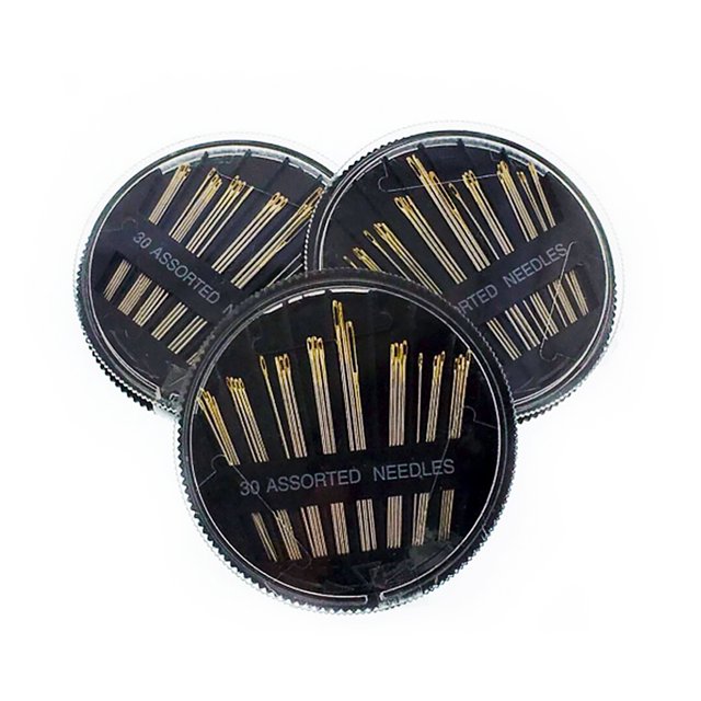 30PCS Assorted Hand Sewing Needles Embroidery Mending Craft Quilt Sew Case