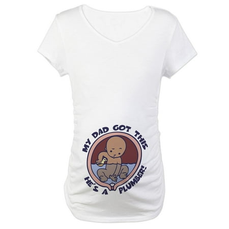 

CafePress - Waterbreaker Plumber Maternity T Shirt - Cotton Maternity T-shirt Cute & Funny Pregnancy Tee