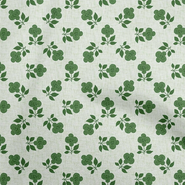 oneOone Cotton Poplin Mint Green Fabric Block Craft Projects Decor Fabric Printed By The Yard 56 Inch Wide-JE