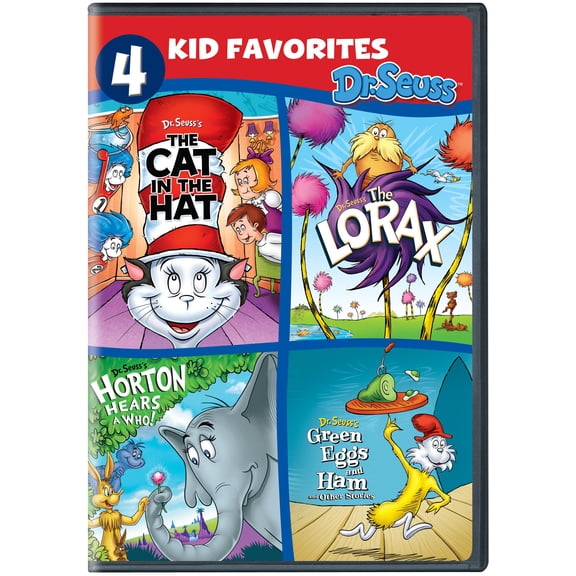 4 Kid Favorites: Dr. Seuss (Cat In The Hat, Lorax, Horton Hears A Who, Green Eggs and Ham) (DVD), Family, Warner Bros.