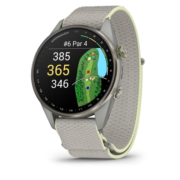 Garmin Approach S72, Advanced Golf Smartwatch, 47mm, Fog Gray/Citron
