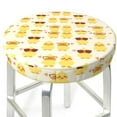 thumbnail image 3 of Balery Cute Yellow Duck Fundas de asiento para taburete de bar redondo de tela de terciopelo ajustables que protegen de arañazos y manchas para sillas de 14 a 17 pulgadas.-12 inch, 3 of 7